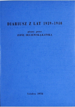Diariusz z lat 1939 do 1940
