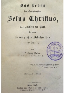 Das Leben Jesus Christus, 1865 r.