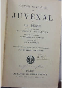 De juvenal et de Perse