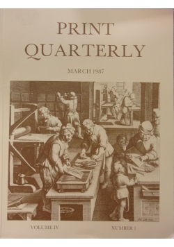 Print Quarterly, volume IV number 1