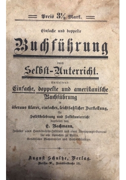 Buchfuhrung durch selbst unterricht, 1903 r.