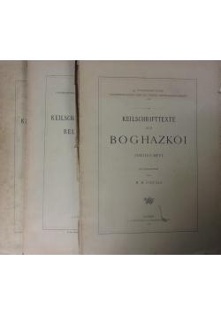 Keilschrifttexte aus Boghazkoi/ Keilschrifttexte aus assur Religiosen Inhalts, 4 książki