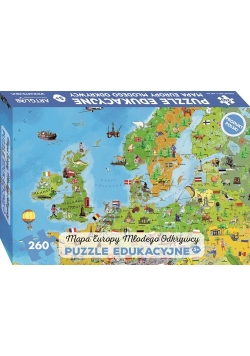Mapa Europy Młodego Odkrywcy Puzzle edukacyjne