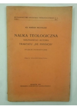 Nauka teologiczna, 1937 r.