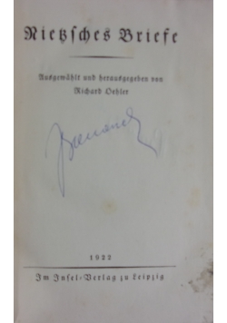 Riessches Briefe, 1922 r.