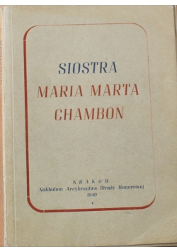 Siostra Maria Marta Chambon 1949 r,