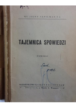 Tajemnice spowiedzi, antyk