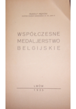 Współczesne medaljerstwo belgijskie, 1935 r.
