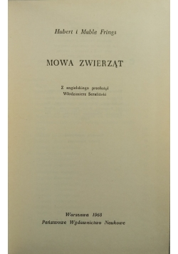 Mowa zwierząt
