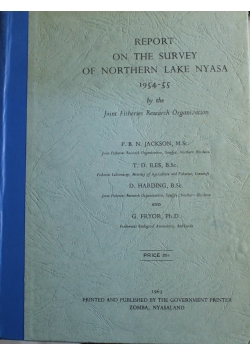 Report on the Survey of Northern Lake Nyasa