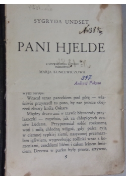 Pani Hjelde, 1928r.