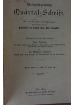 Theologisch-praktische Quartal-Schrift, 1891 r.