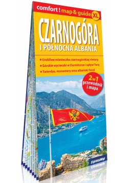 Czarnogóra i północna Albania laminowany map&guide XL 2w1: przewodnik i mapa