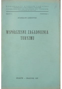 Współczesne zagadnienia turyzmu, 1937 r.