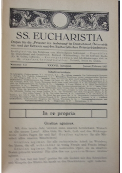 SS. Eucharistia nr. 1/2 - nr.11/12,  1933r.
