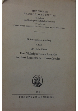 Die nichtigkeitsbeschwerde in demkanonischen prozebrecht