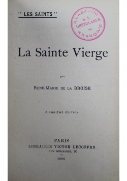 La Sainte Vierge 1906