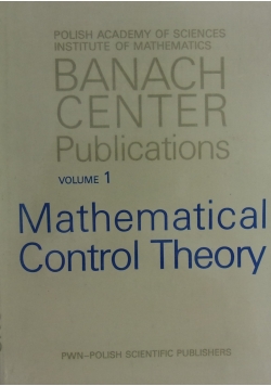 Mathematical Control Theory ,Vol 1