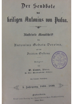Der Sendbote des heiligen Antonius von Padun ,1899r.