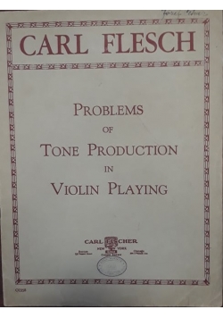 Problems of tone production violin playing, 1934 r.