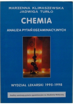 Chemia Analiza pytań egzaminacyjnych Wydział lekarski 1995-1998