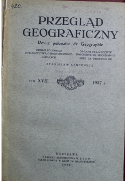 Przegląd geograficzny tom XVII 1937 r.