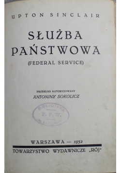 Służba państwowa 1932 r.