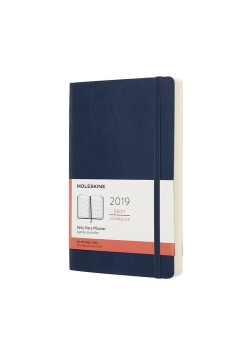 Kalendarz 2019 dzienny Moleskine 12M L 19 szafirowy