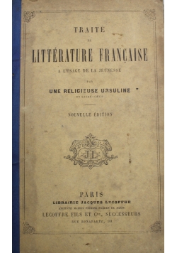 Traite de Litterature Francaise 1875 r.
