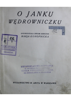 O Janku wędrowniczku 1927 r.