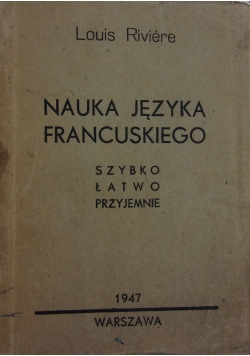 Nauka języka francuskiego, 1947 r.