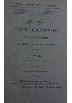 Epitome Iuris Canonici, 1946 r.