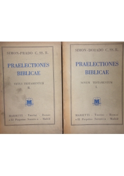 Praelectiones Biblicae, I-II zestaw 2 książek