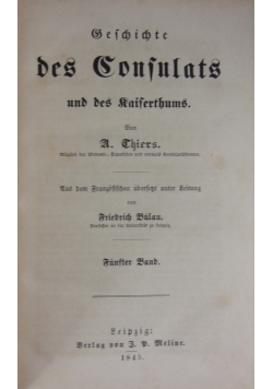 Geschite des Consulats ,1845r.