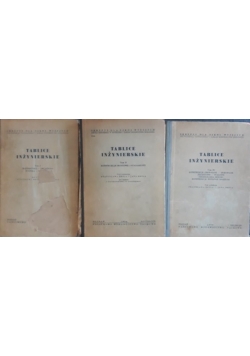 Tablice inżynierskie, tom 1 do 3