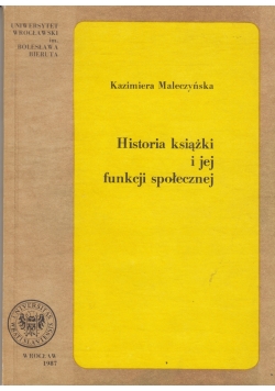 Historia książki i jej funkcji