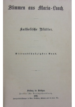 Stimmen aus Maria - Laach, 1871 r.