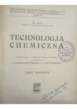 Technologja chemiczna, 1923 r.