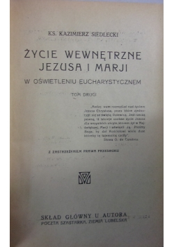 Życie wewnętrzne Jezusa i Marji, tom II, 1929 r.
