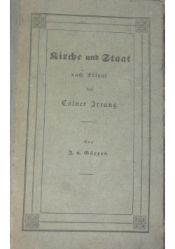 Kirche und Staat, 1842r.