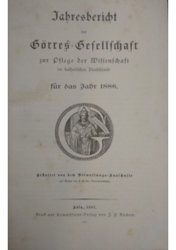 Jahresbeicht der Borres Besettschaft, 1886 r.
