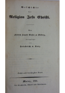 Geschichte der Religion Jesu Christi, Tom 36,1841r