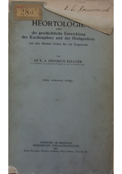 Heortologie,1911r.