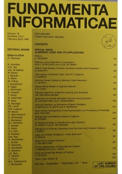 Fundamenta informaticae volume 18