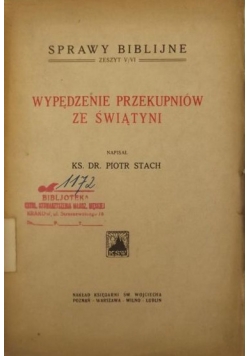 Wypędzenie przekupniów ze świątyni, 1923 r.