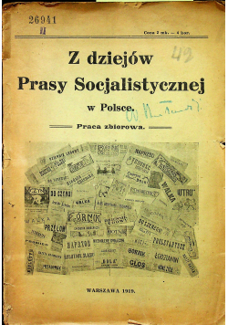 Z dziejów prasy socjalistycznej w Polsce 1919 r
