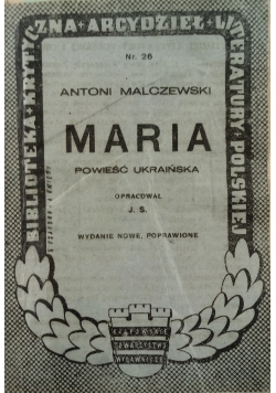 Maria powieść ukraińska, 1946 r.
