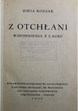 Z Otchłani wspomnienia z lagru 1946 r.