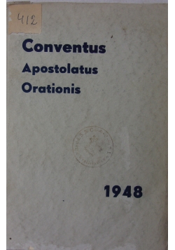 Conventus apostolatus orationis quem secretarii nationales et directores nuntiorum a die 20. ad 26. septembris 1948 Romae celebrarunt., 1948r.