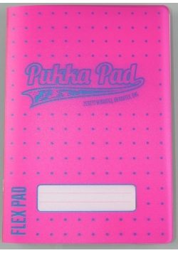 Zeszyt A5/60K kratka Neon pink PUKKA